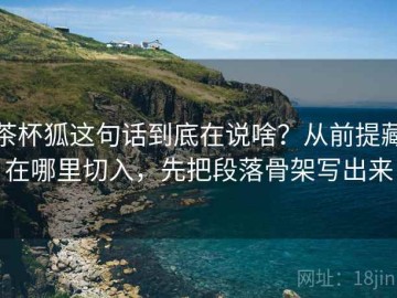 茶杯狐这句话到底在说啥？从前提藏在哪里切入，先把段落骨架写出来
