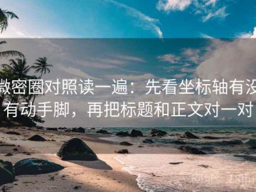 微密圈对照读一遍：先看坐标轴有没有动手脚，再把标题和正文对一对