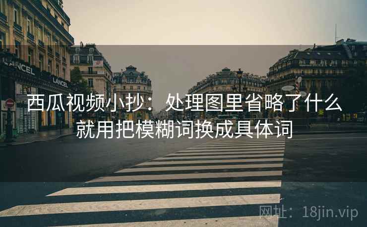 西瓜视频小抄：处理图里省略了什么就用把模糊词换成具体词